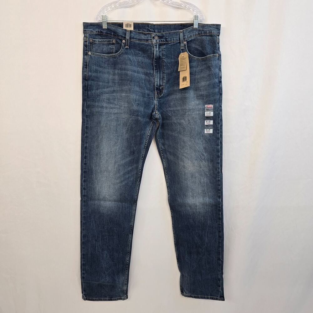 Levi's 502 Taper Jeans Men's 42 x 35 (Tag 42 x 38) Blue Stretch Regular Fit NWT